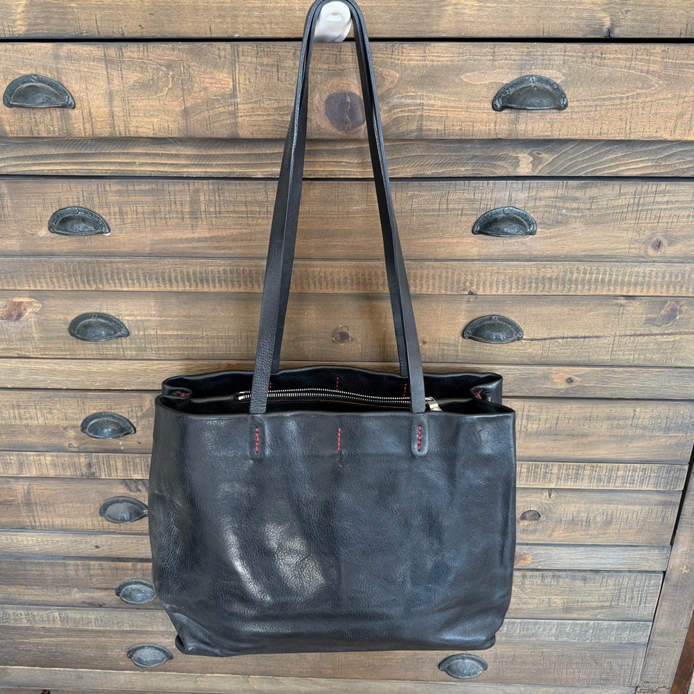 Henry Beguelin Black Leather Tote